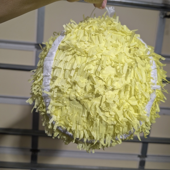 Vibrant Yellow and White Party Piñata - Picture 2 of 2